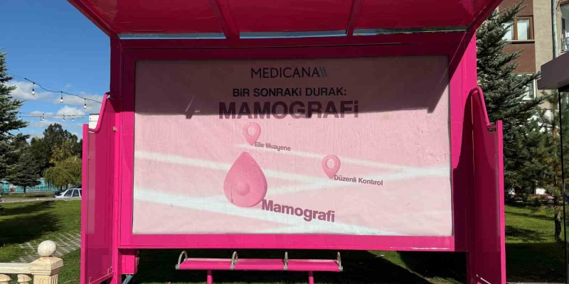 Sivas’ta pembe duraklarla meme kanserine farkındalık oluşturuluyor