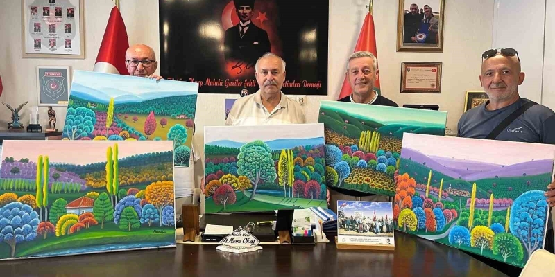 Kütahya’da ressam Hasan Kara’dan anlamlı bağış