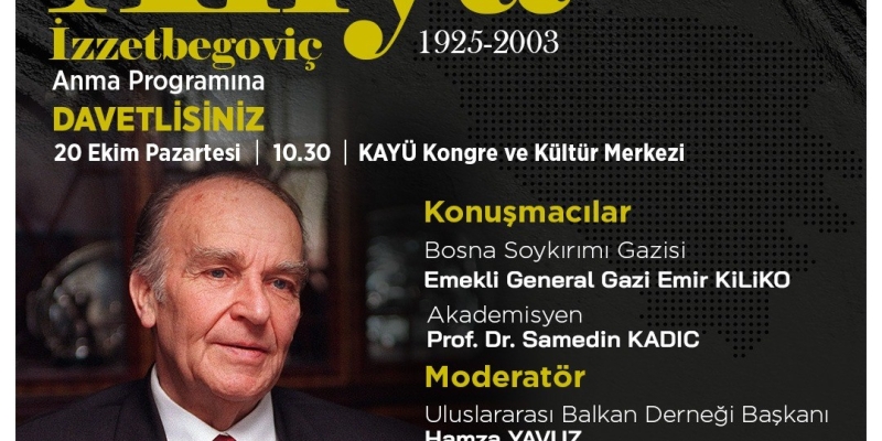 Talas Belediyesi’nden "Bilge Kral" Aliya İzzetbegoviç’e anlamlı anma