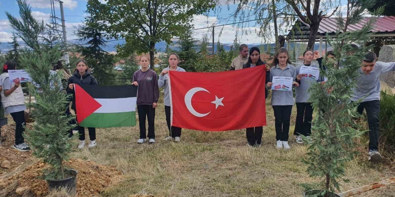 Gazze için barış bahçesi yaptılar