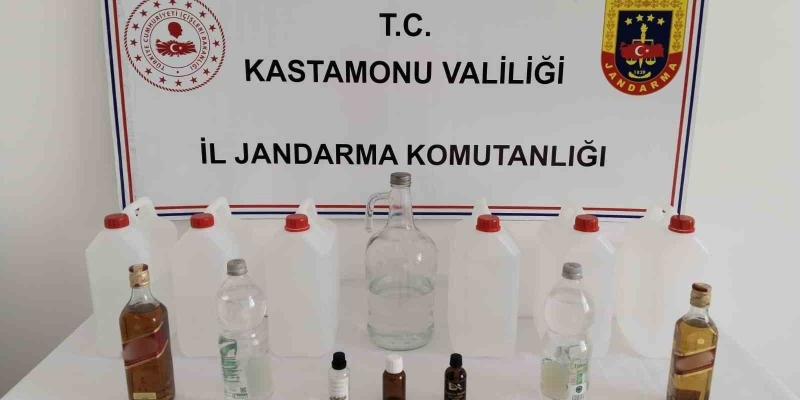 Kastamonu’da jandarmadan sahte içki operasyonu