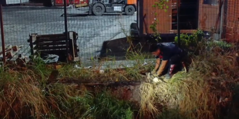 Su kanalına düşen kedi itfaiye ekiplerince kurtarıldı