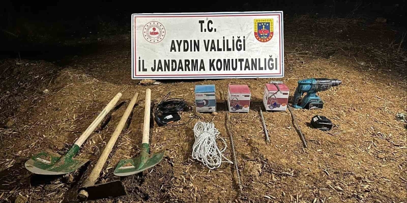 Didim’de kaçak kazı operasyonu: 4 şüpheli suçüstü yakalandı