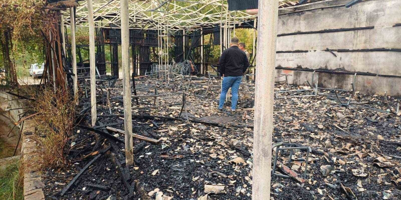 Osmaniye’de ahşap alabalık tesisi alevlere teslim oldu
