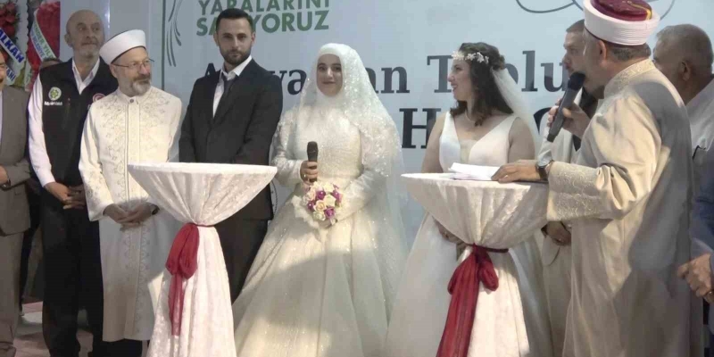 Adıyaman’da 100 depremzede çiftin nikahı kıyıldı
