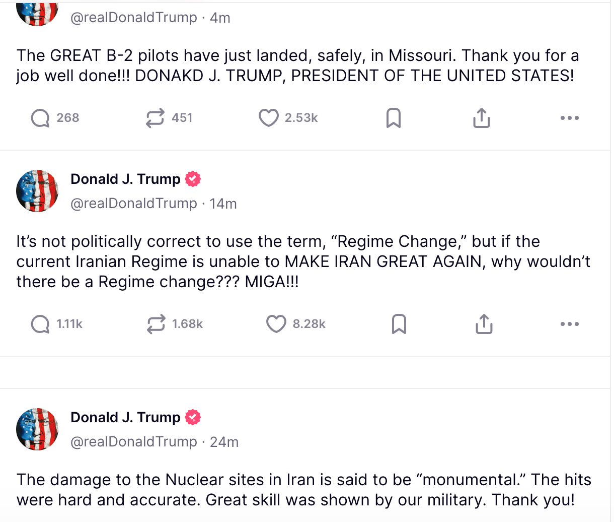 donald trump in iran sozleri rejim degissin