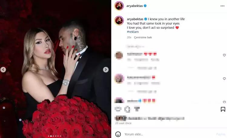 arya bektas model sevgilisiyle askini ilan etti