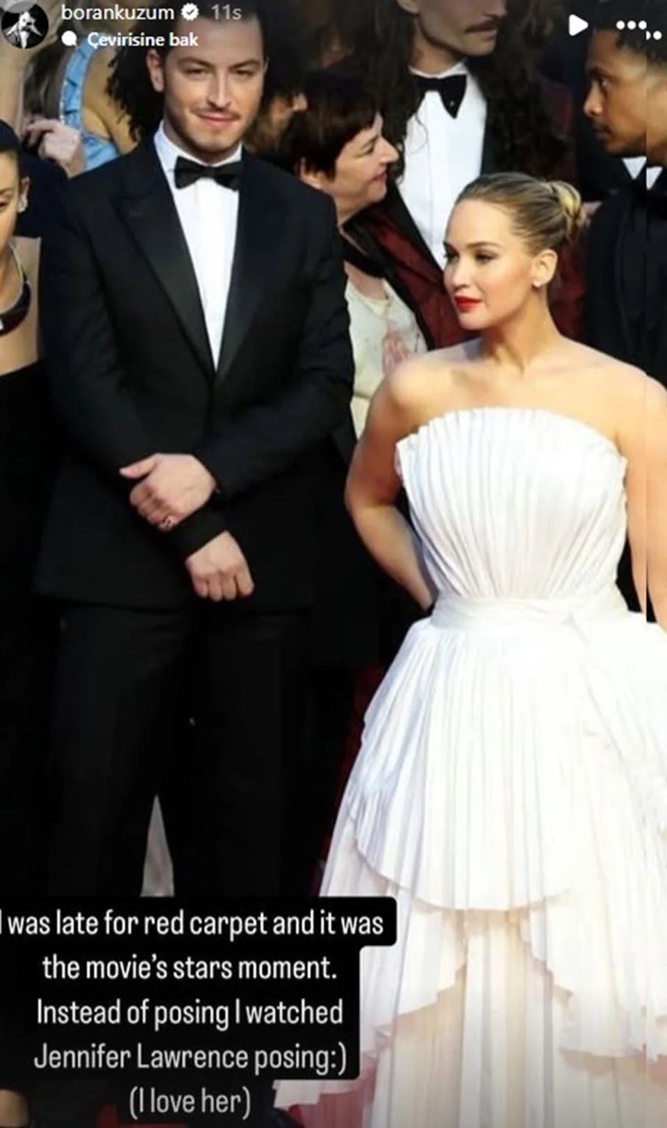 boran kuzum ile jennifer lawrence ayni karede