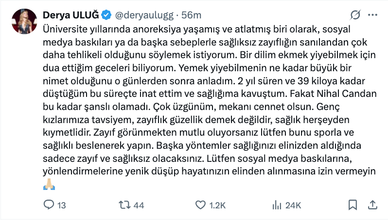derya ulug dan dikkat ceken nihal candan paylasimi