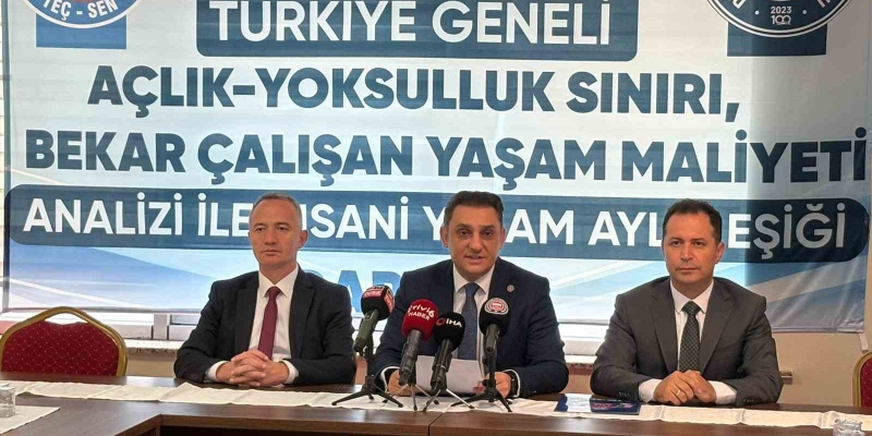 Devlet Memurları Konfederasyonuna bağlı TEÇSEN açlık sınırı araştırmasını açıkladı