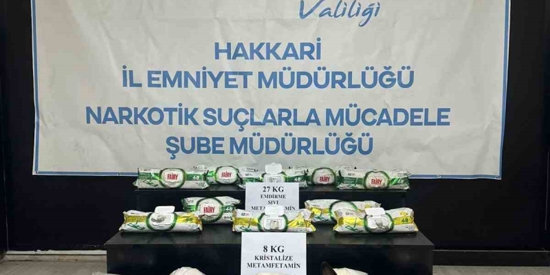 Hakkari’de 43 kilo uyuşturucu ele geçirildi