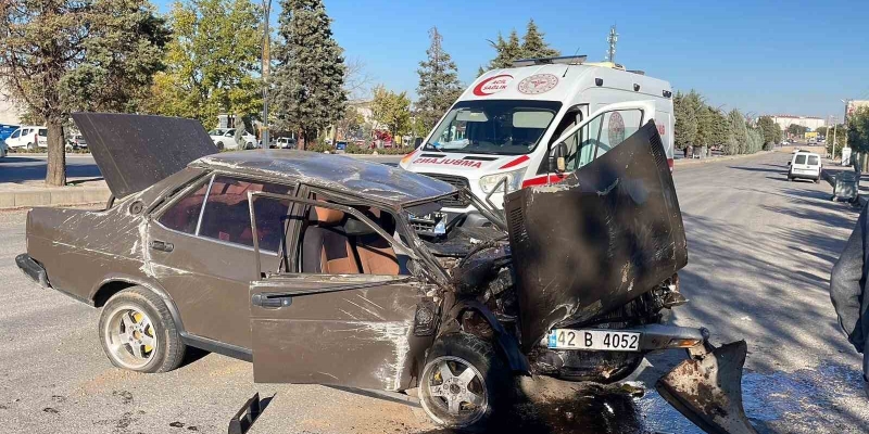 Takla atan Tofaş hurdaya dönerken sürücüsü ölümden döndü