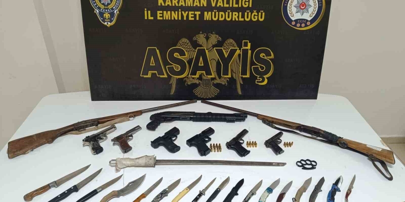 Karaman’da asayiş uygulamalarında 4 tutuklama