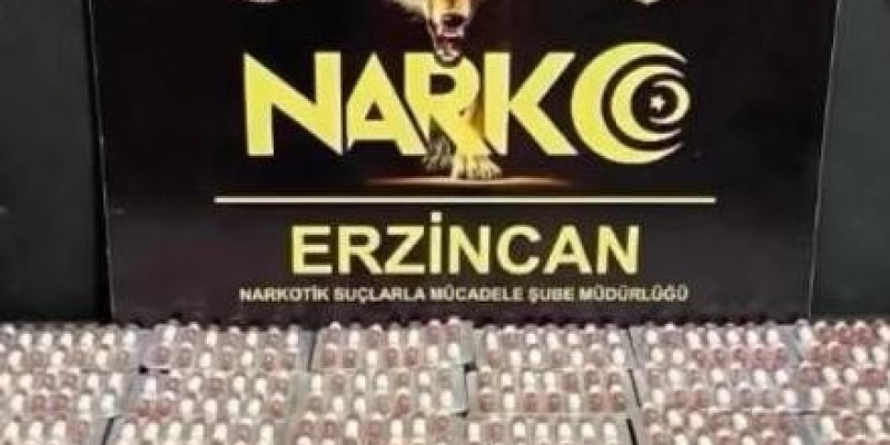 Erzincan’da 6 bin 335 adet uyuşturucu hap ele geçirildi
