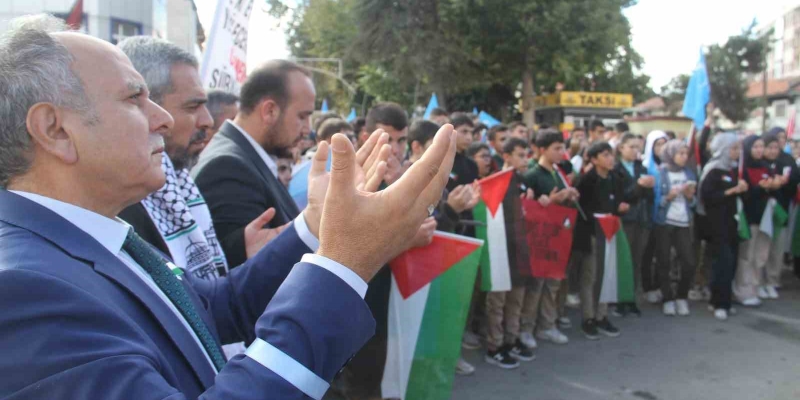 Beyşehir’de öğrenciler "Soykırıma dur" dedi