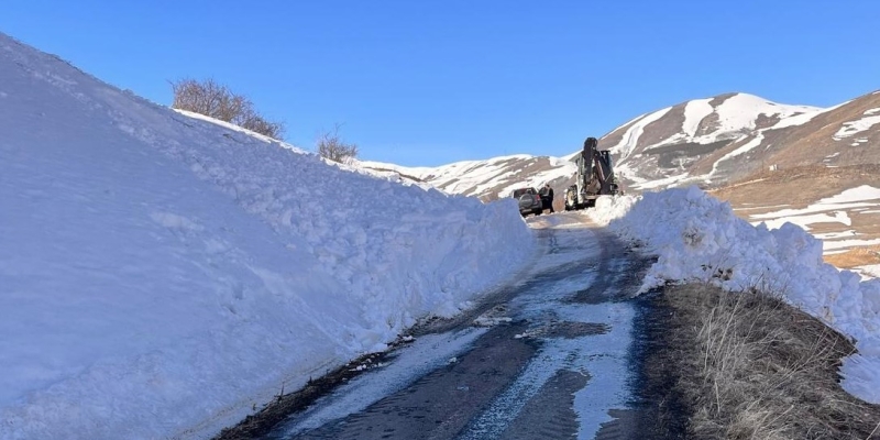Posof’a çığ düştü, köy yolu ulaşıma kapandı