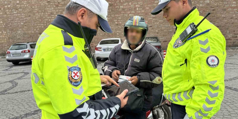 Edirne’de motosiklet denetimi