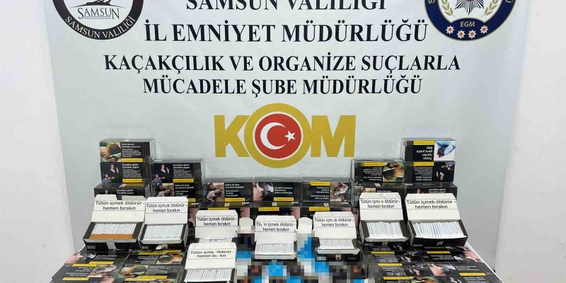 Samsun’da uyuşturucu hap ve kaçak makaron operasyonu