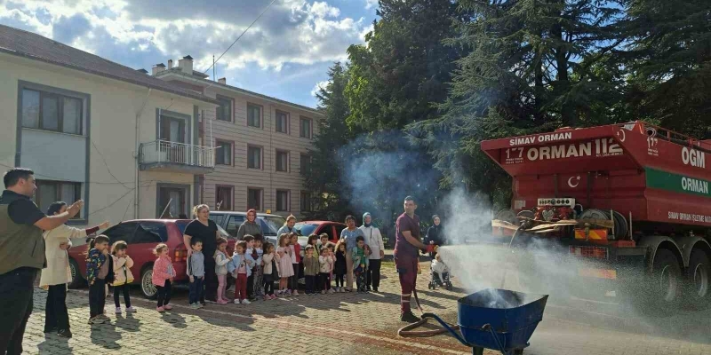 Minikler orman yangınları konusunda bilgilendirildi