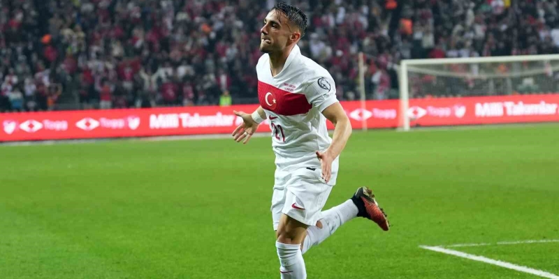 Yunus Akgün, milli formayla 3. gol sevincini yaşadı