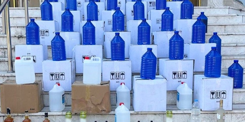Denizli’de 642 litre kaçak alkol yakalandı