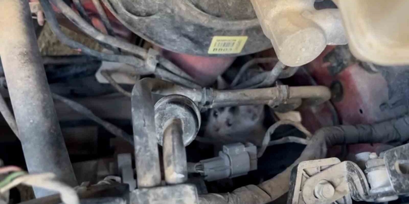 Motorda mahsur kalan yavru kedileri itfaiye kurtardı