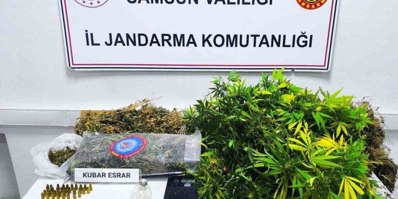 Jandarma evin deposunda bidona ekili uyuşturucu ele geçirdi