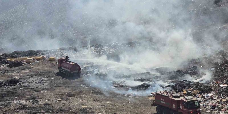 Gaziantep’te eski çöplük alanında çıkan yangın söndürüldü