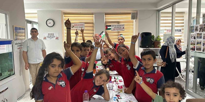 Gazipaşa’da Filistinli çocuklar için resim etkinliği düzenlendi