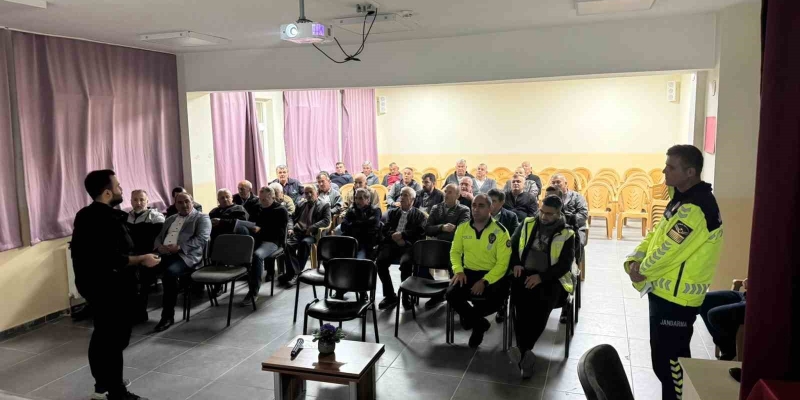 Mudurnu’da taşımalı eğitim şoförlerine güvenlik eğitimi