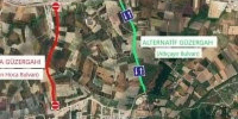 Su projesi için trafik düzenlemesi