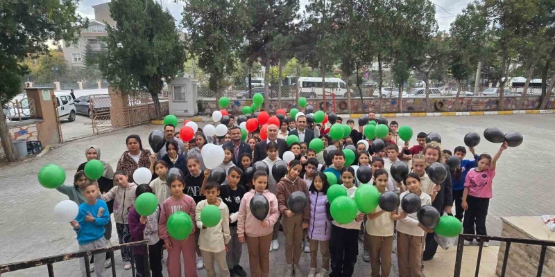 Emirdağ’da öğrenciler Filistin’e destek verdi