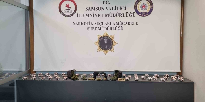 Samsun’da narkotik operasyonu: 5 bin 516 sentetik ecza ele geçirildi
