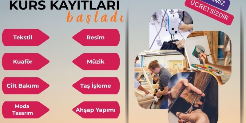 DİSMEK sanat ve meslek kursları kayıtları başladı