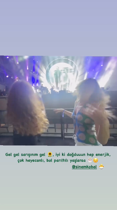 ebru sahin den sinem kobal a dogum gunu kutlamasi gel sarisinim gel