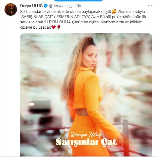 derya ulug dan sarisinlar cat sarkisi yayinlandi